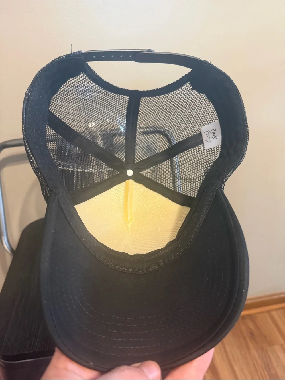 Pink Floyd Tour 1968 Trucker Hat Black Mesh Snapback Retro Band Graphic Cap